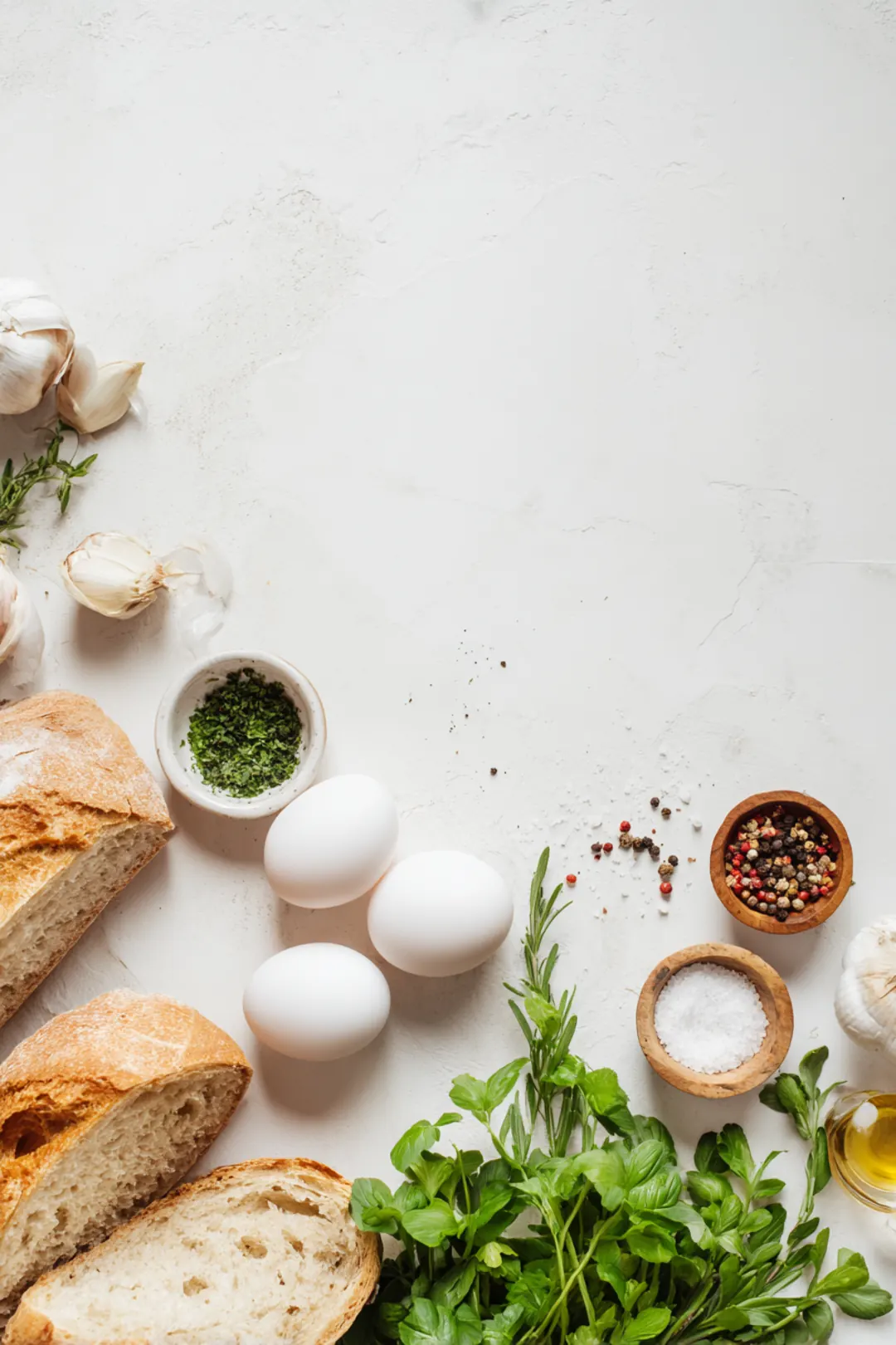 Air fryer egg in a hole budget breakfast - ingredients