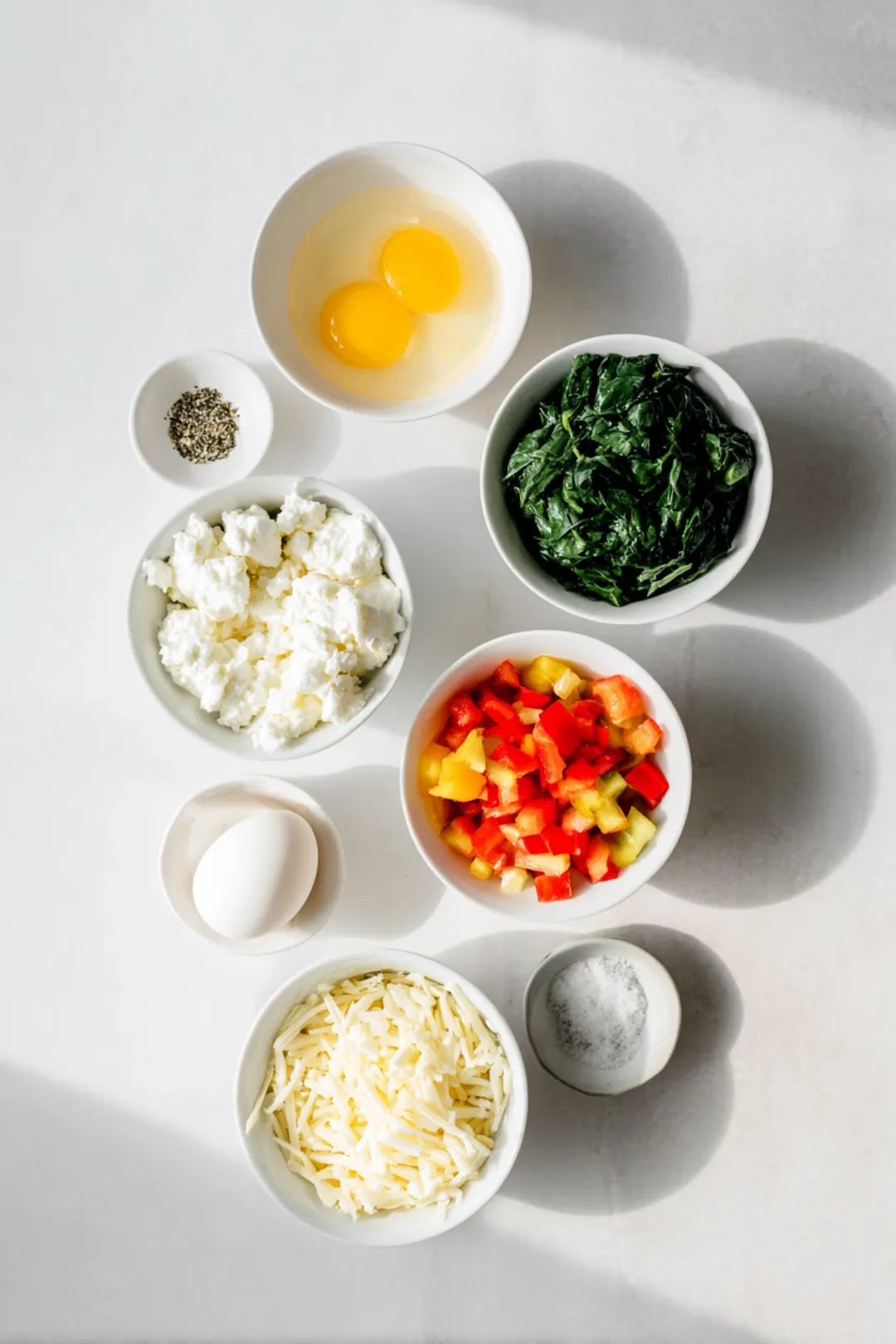 Air fryer egg white bites copycat - ingredients