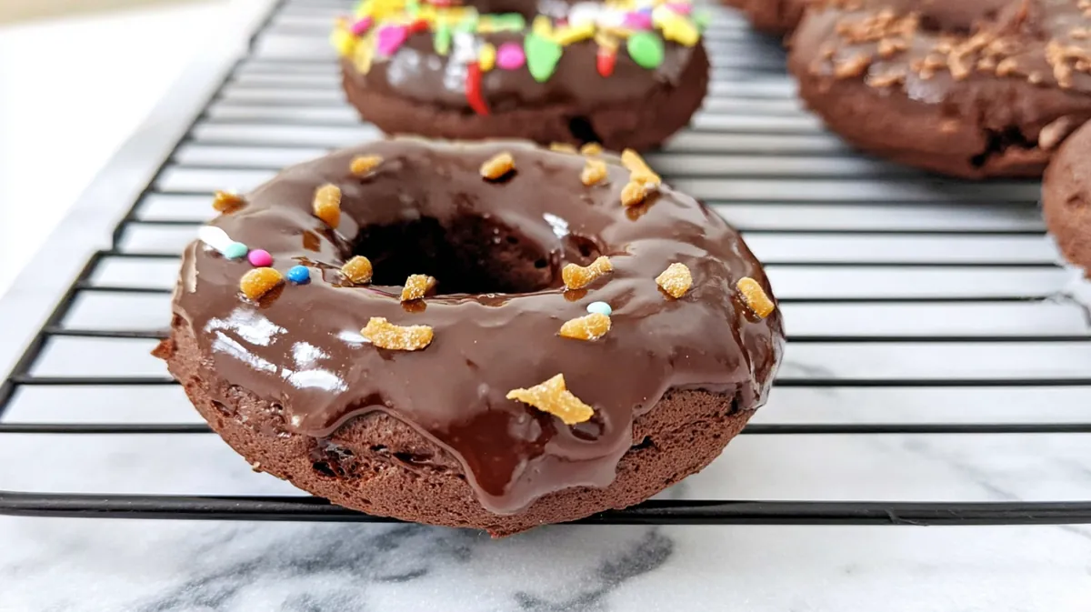 air fryer glazed donuts chocolate
