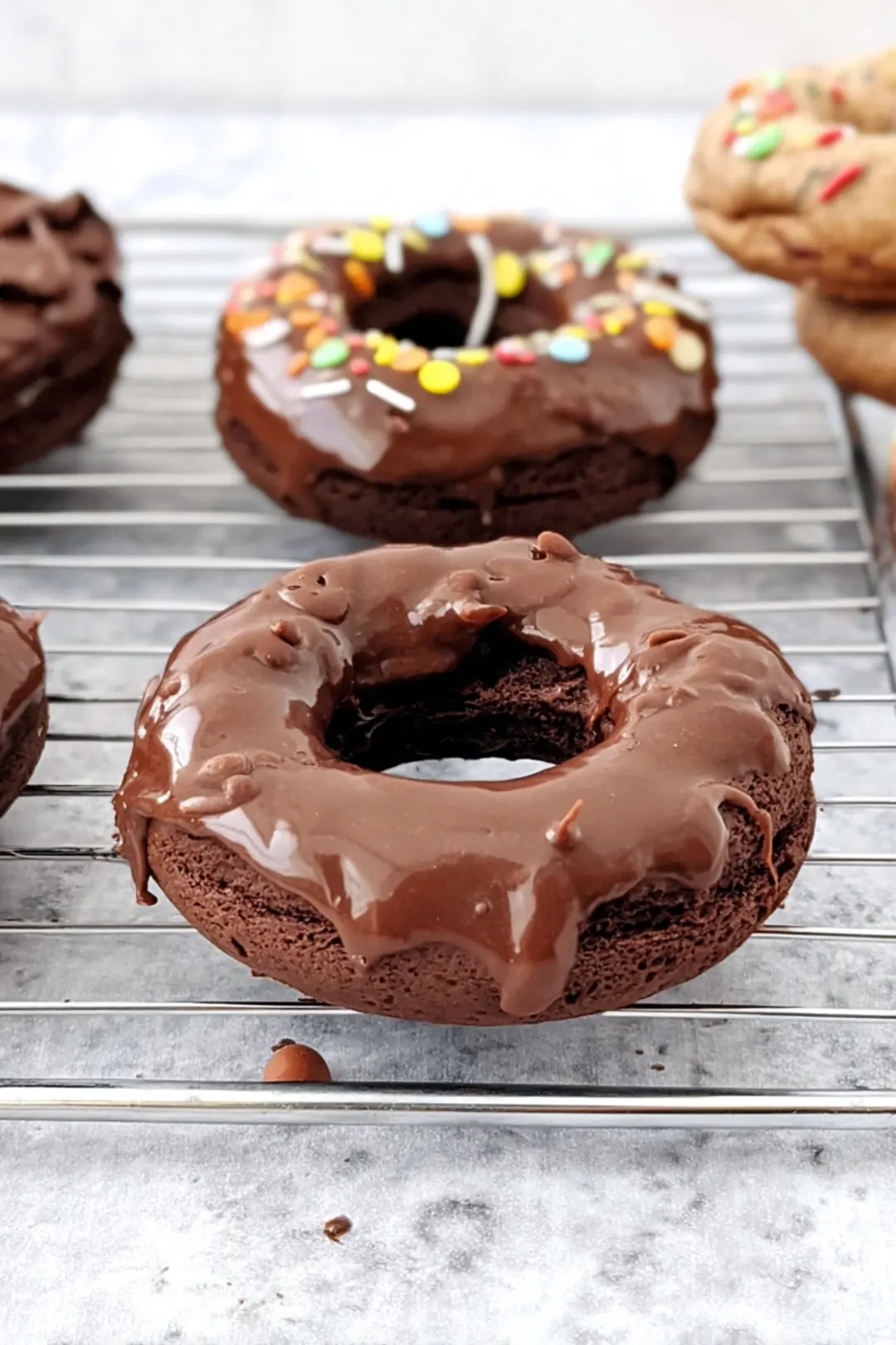 air fryer glazed donuts chocolate
