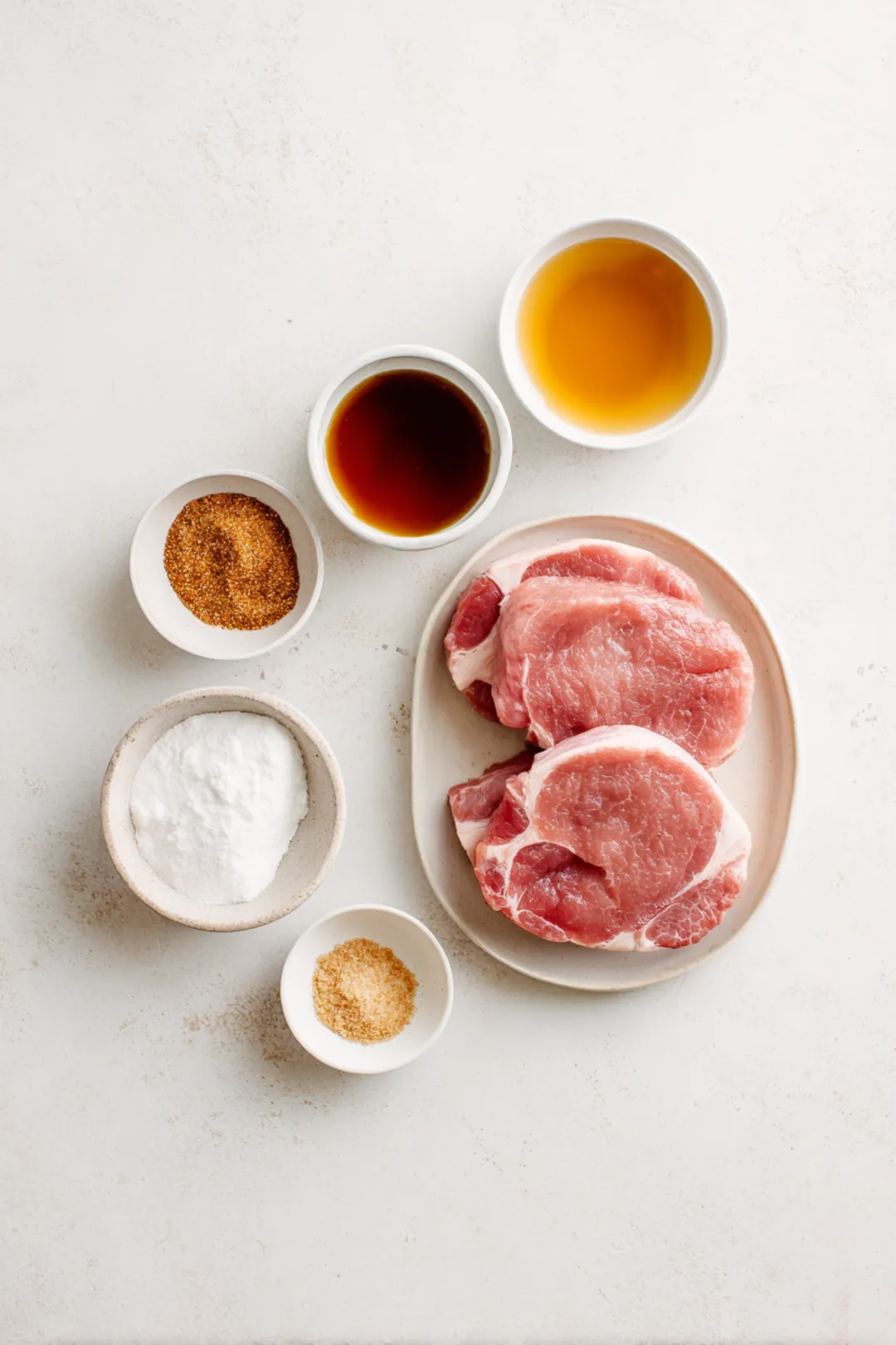 air fryer ham steaks with pineapple - ingredients