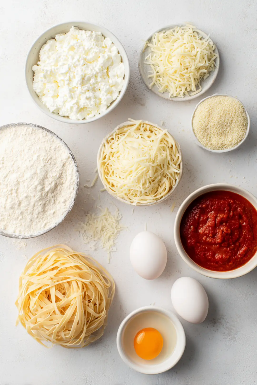 air fryer lasagna fritta bites - ingredients