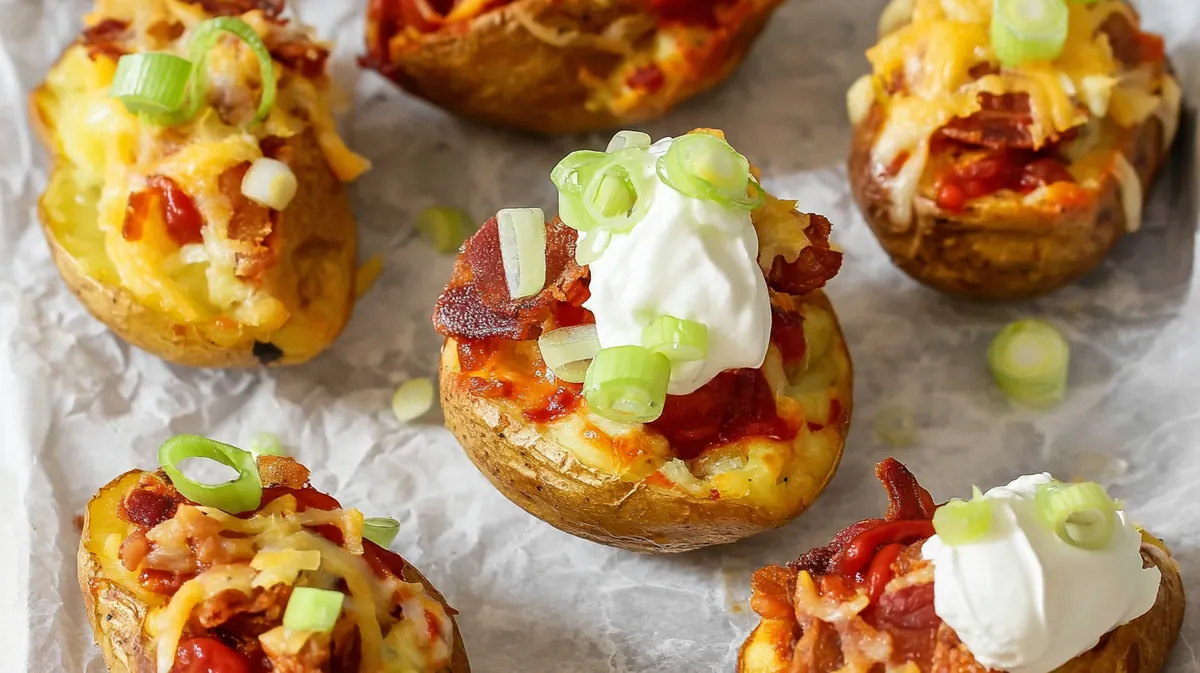 Air fryer loaded potato skins