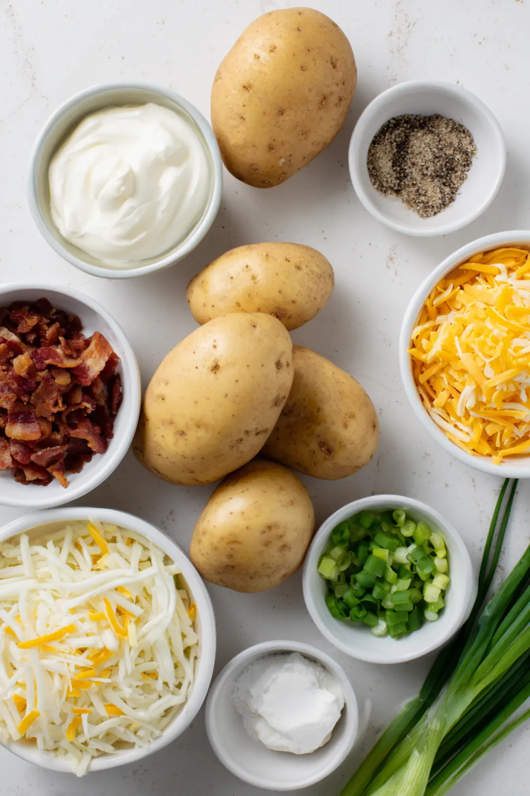 Air fryer loaded potato skins - ingredients
