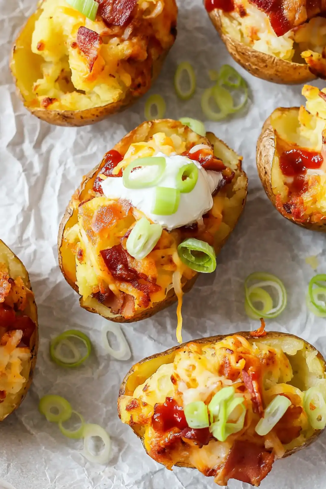 air fryer loaded potato skins
