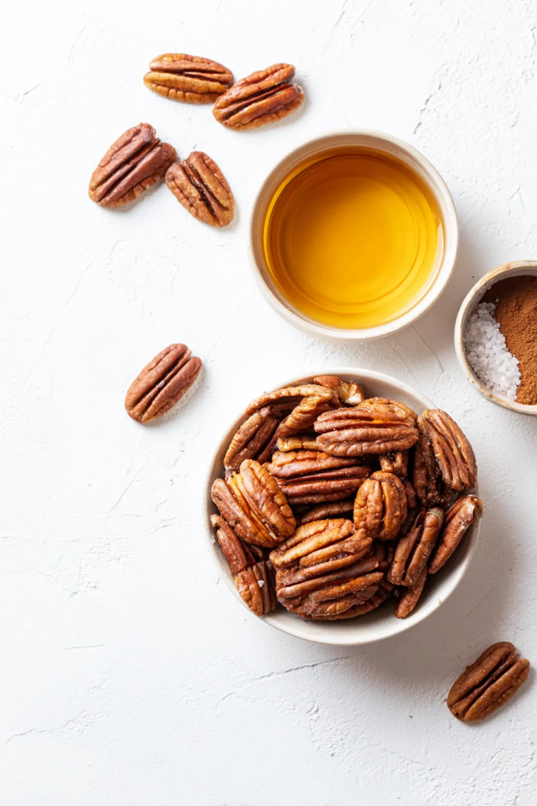 Air fryer maple glazed pecans - ingredients