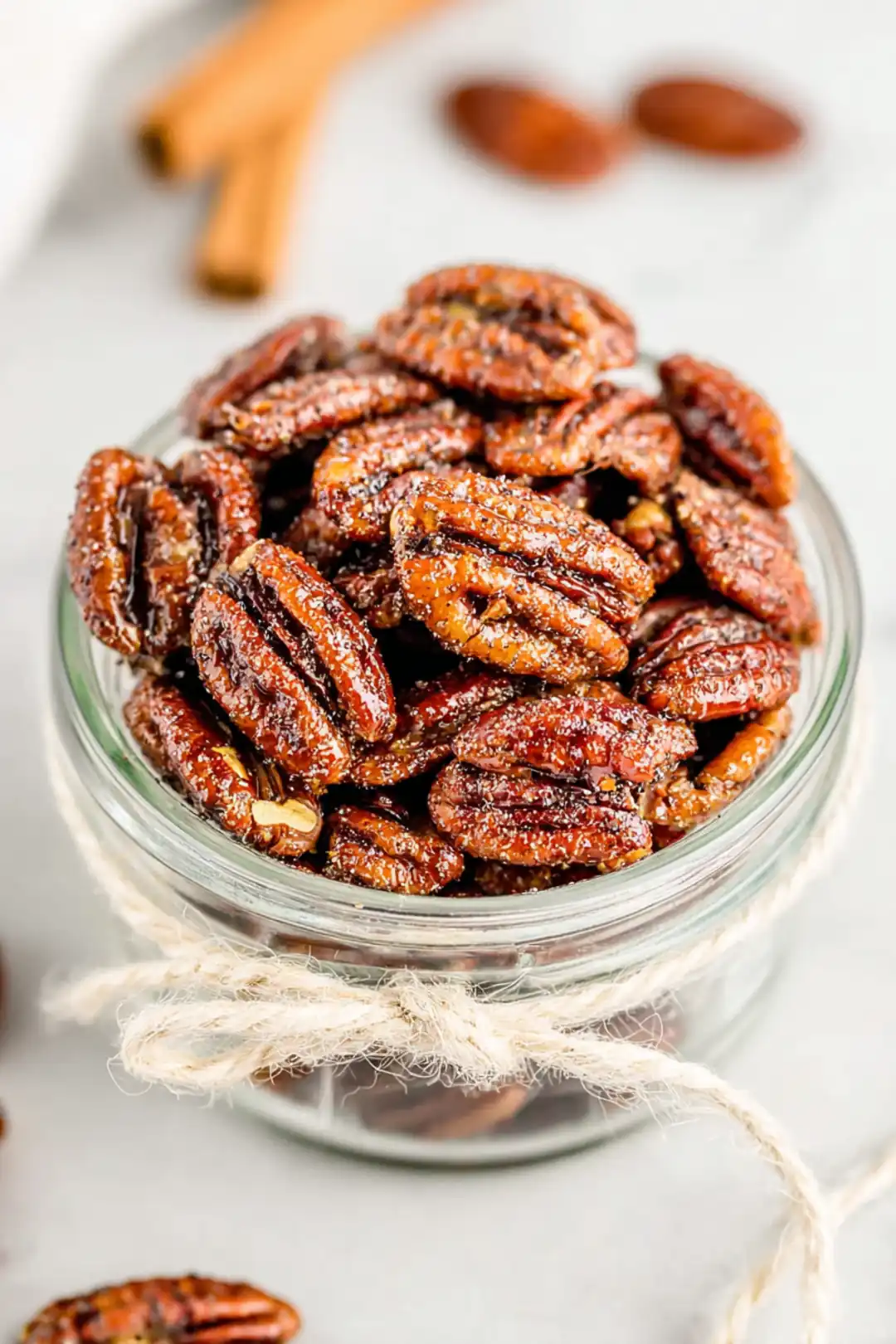 air fryer maple glazed pecans