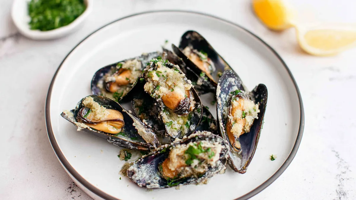air fryer mussels with garlic butter