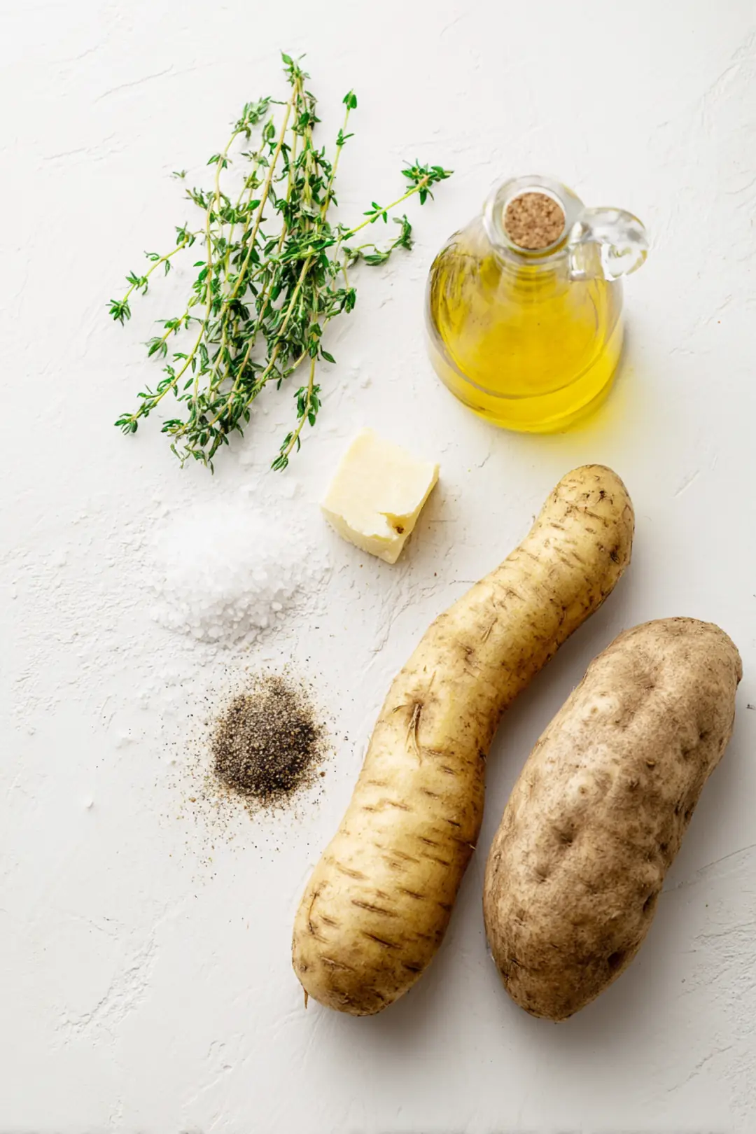 Air fryer parsnip fries with thyme - ingredients