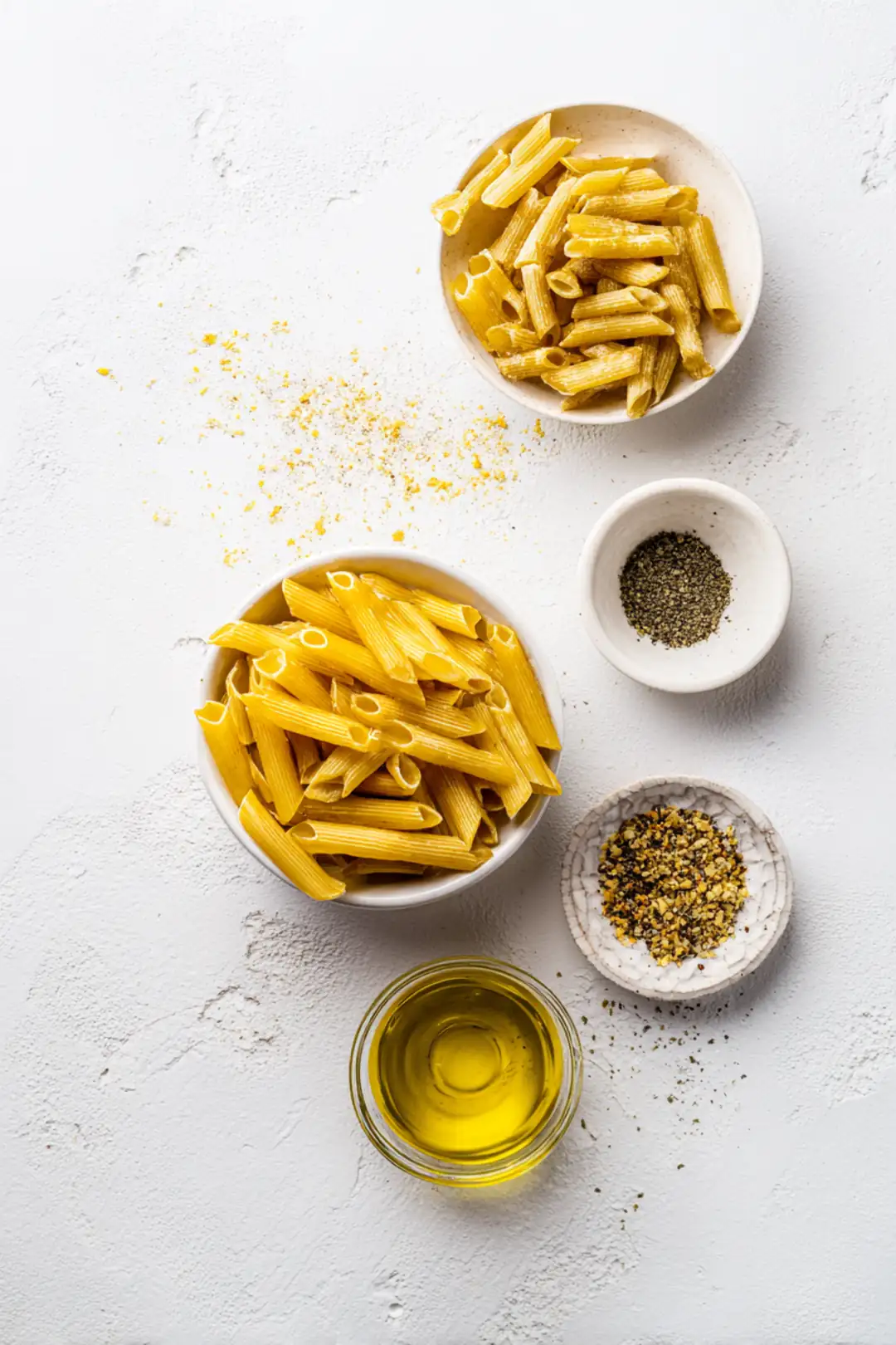 air fryer pasta chips viral recipe - ingredients
