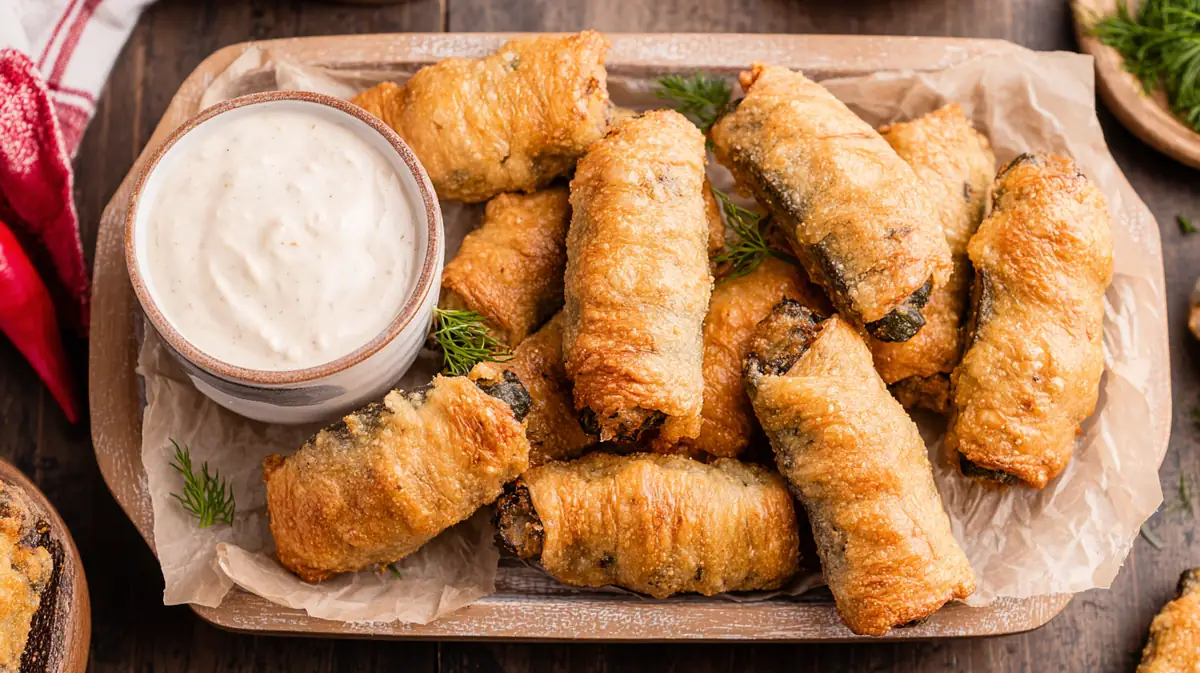 Air fryer pickles in a blanket