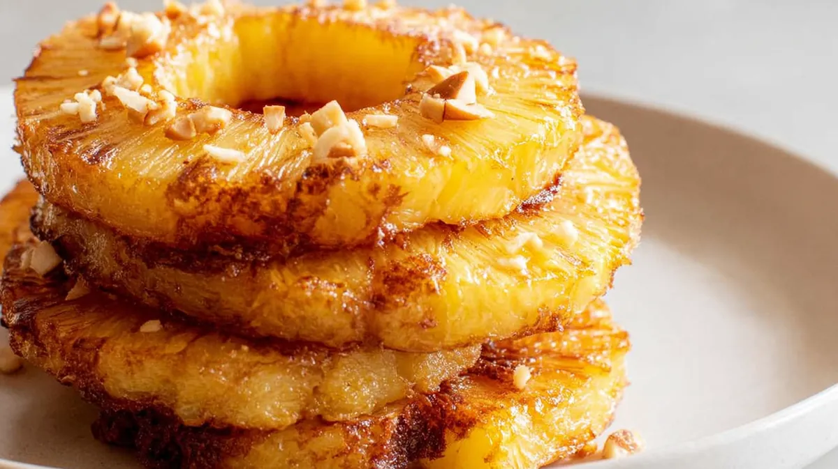 air fryer pineapple rings with brown sugar