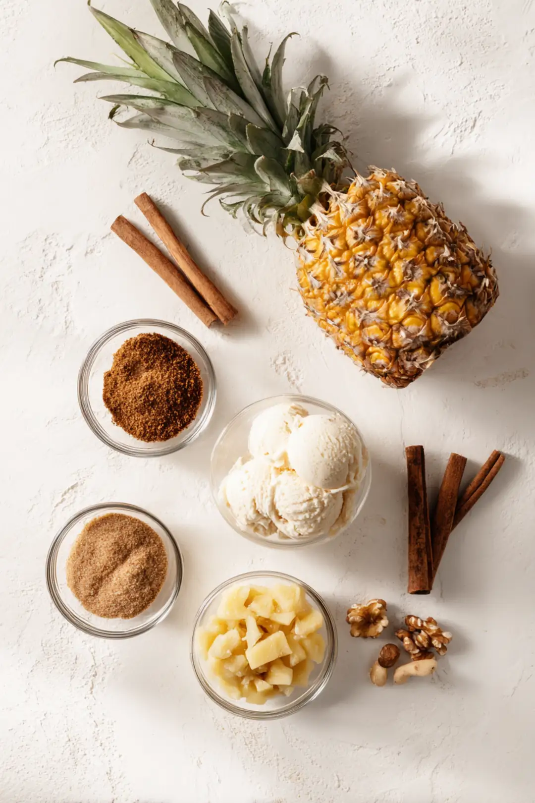 air fryer pineapple rings with brown sugar ingredients