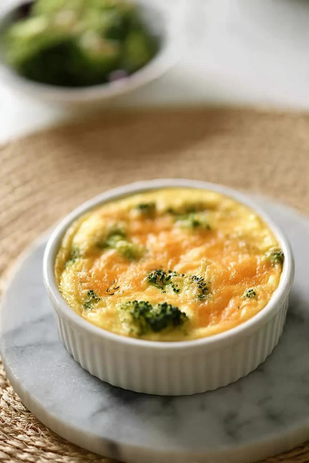 air fryer quiche in a ramekin