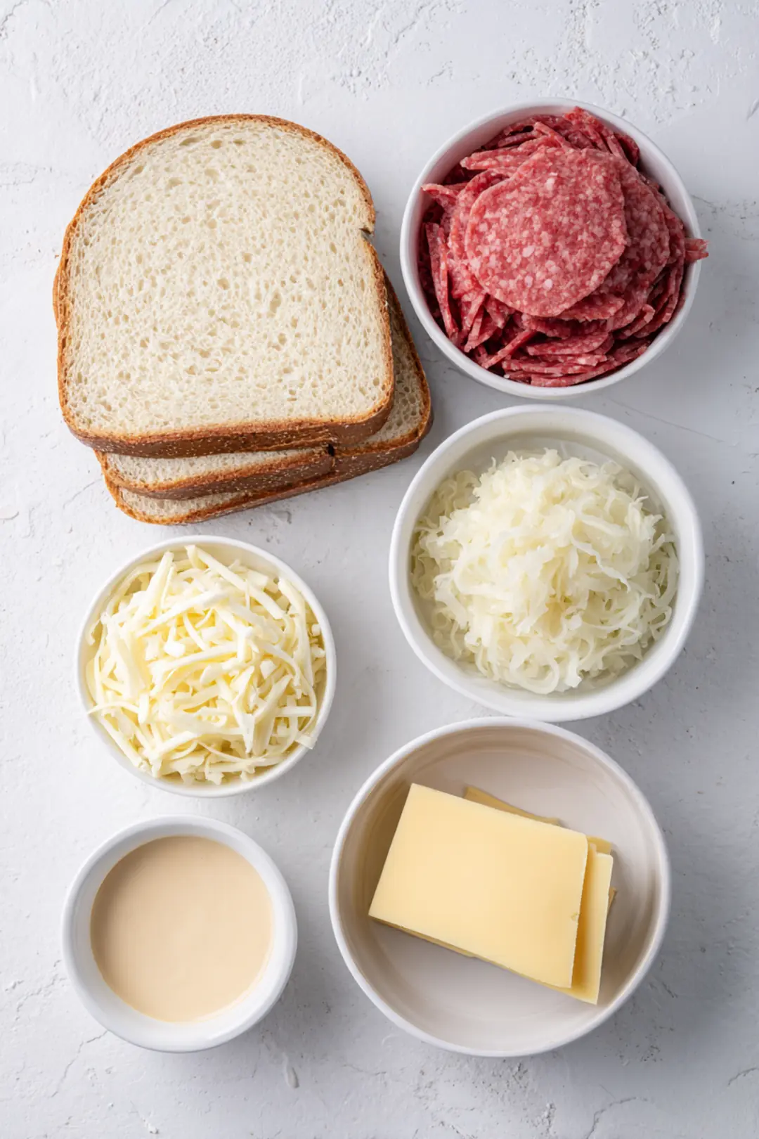 air fryer reuben sliders - ingredients