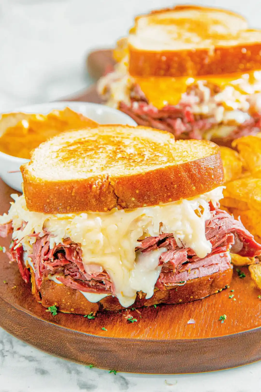Air fryer reuben sliders