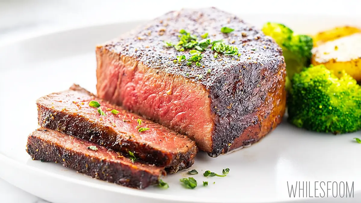 Air fryer reverse sear ribeye