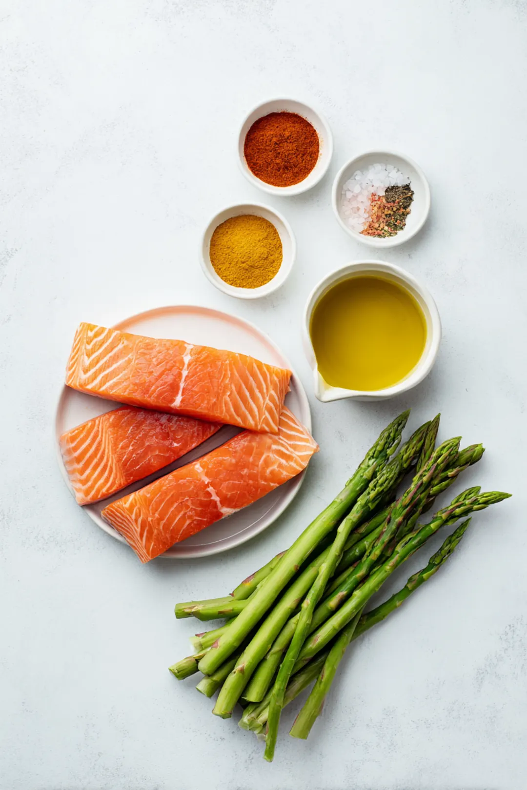air fryer salmon and asparagus one pan ingredients