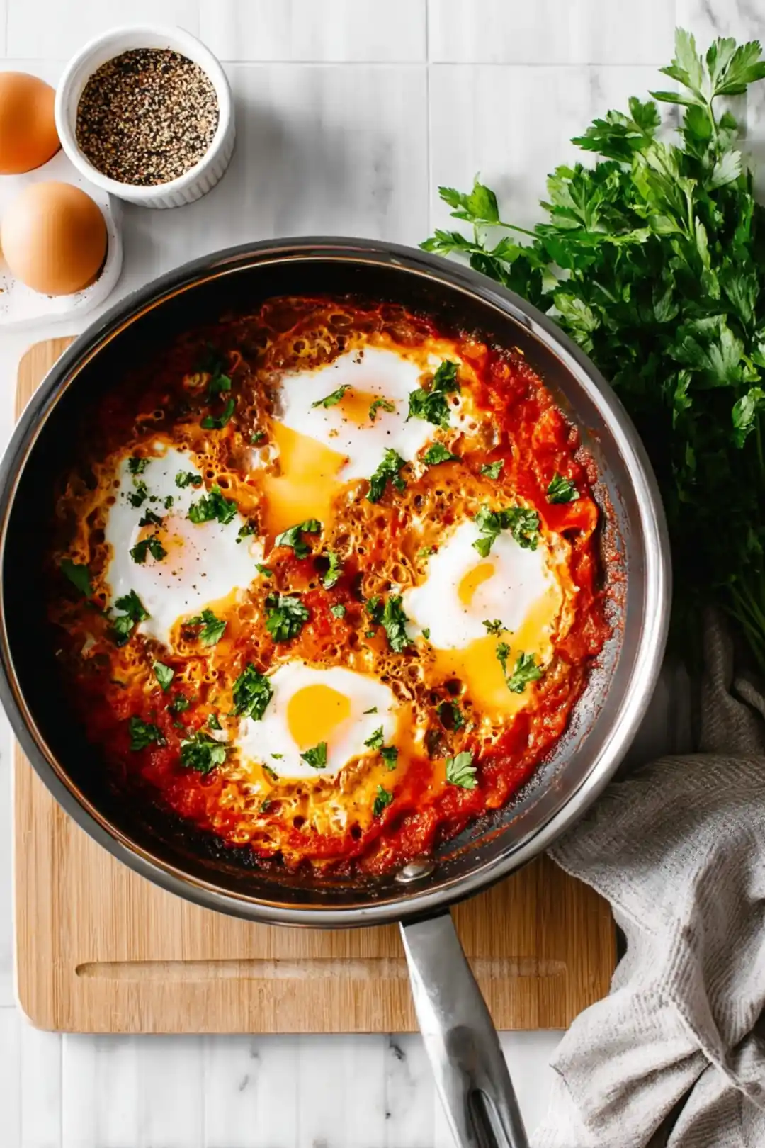 air fryer shakshuka for one