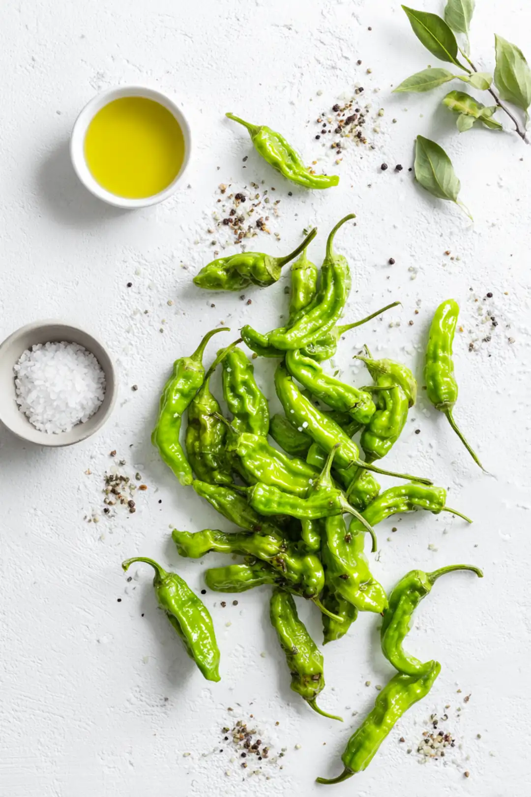 air fryer shishito peppers with sea salt