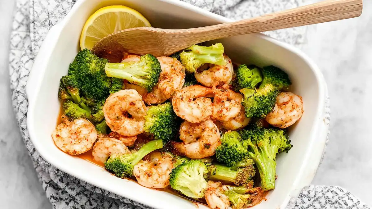 air fryer shrimp and broccoli 15 minute meal