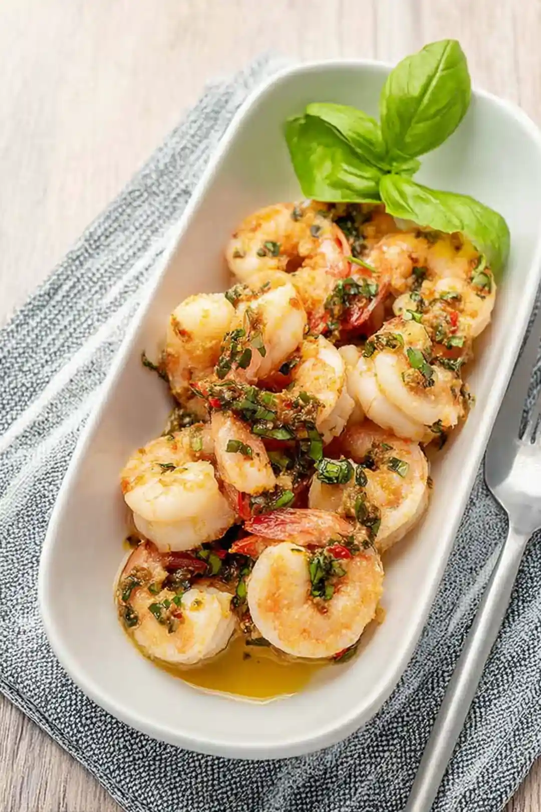 air fryer shrimp scampi bites