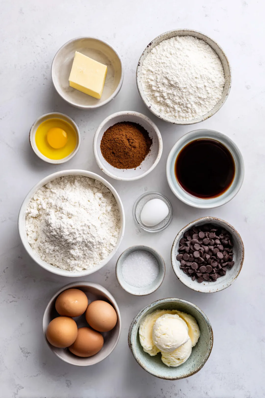 air fryer single serve pizookie - ingredients