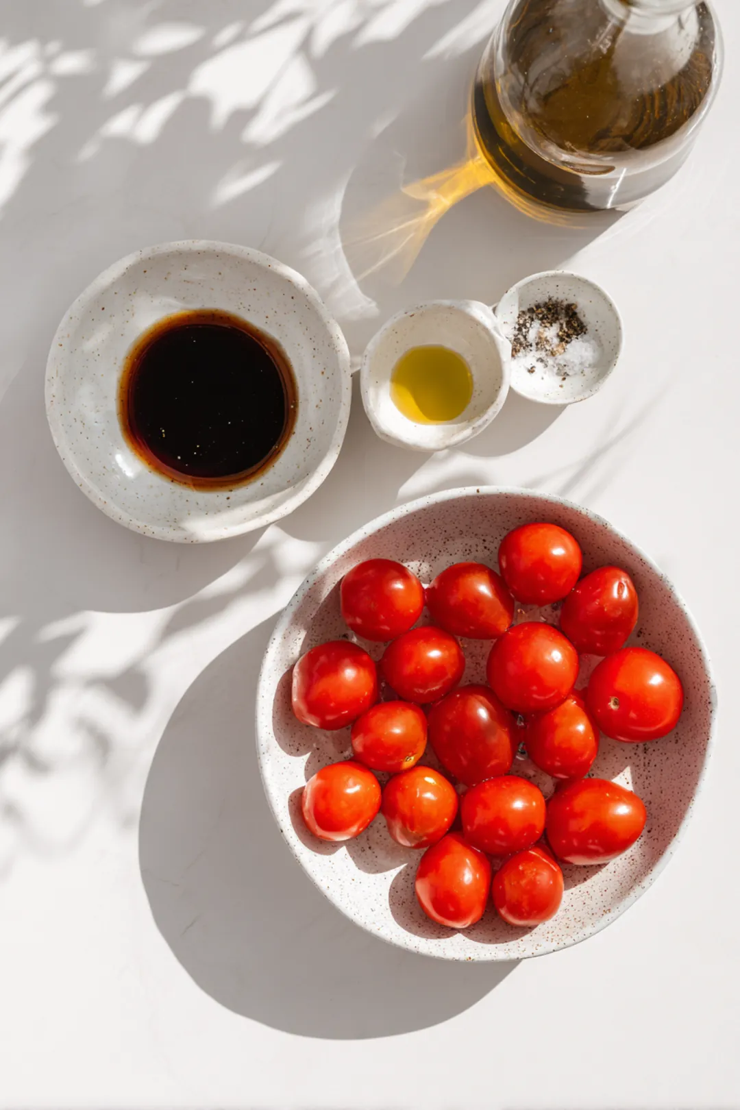 air fryer slow roast cherry tomatoes - ingredients