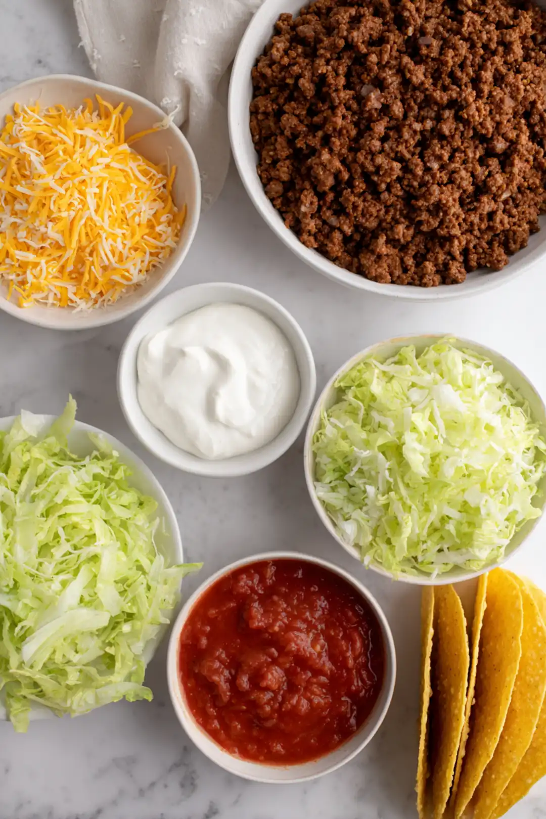 air fryer smash burger tacos tiktok - ingredients