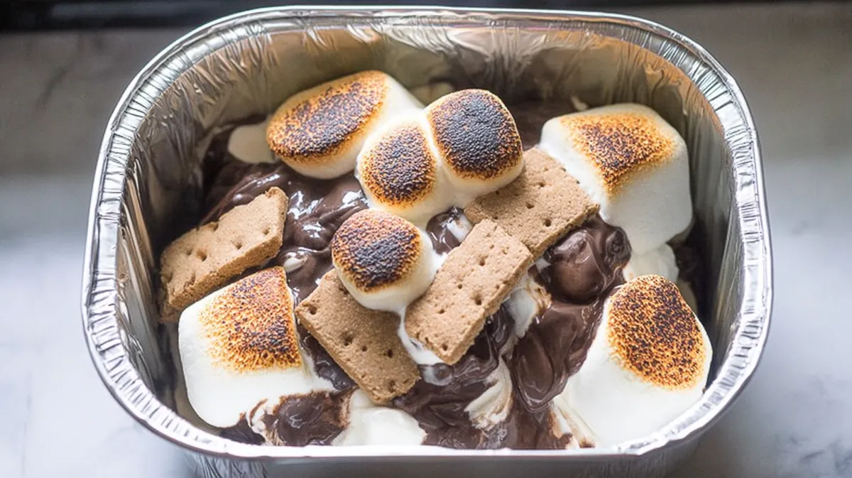 air fryer smores dip graham cracker cookies