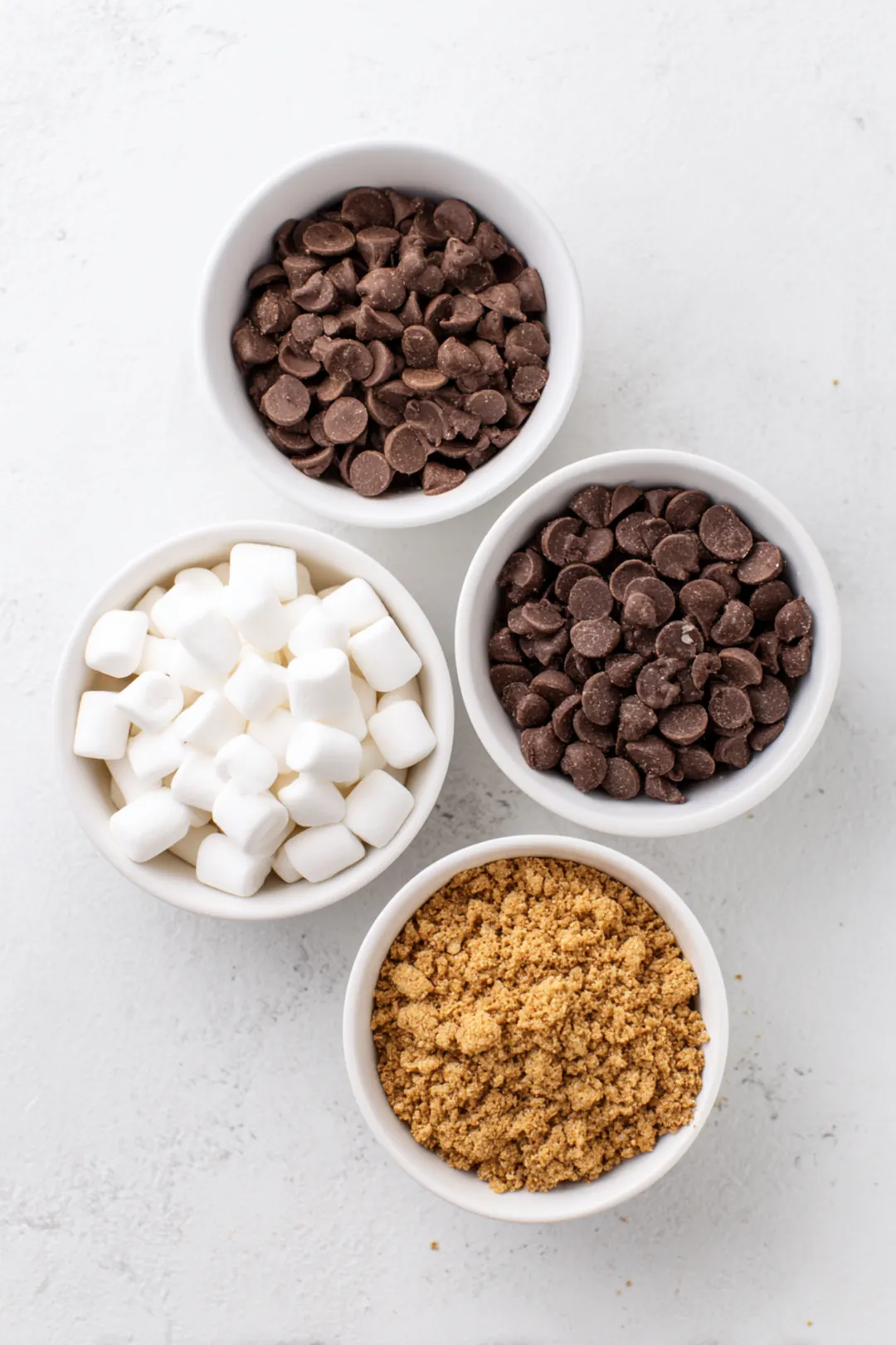 air fryer smores dip in a ramekin - ingredients