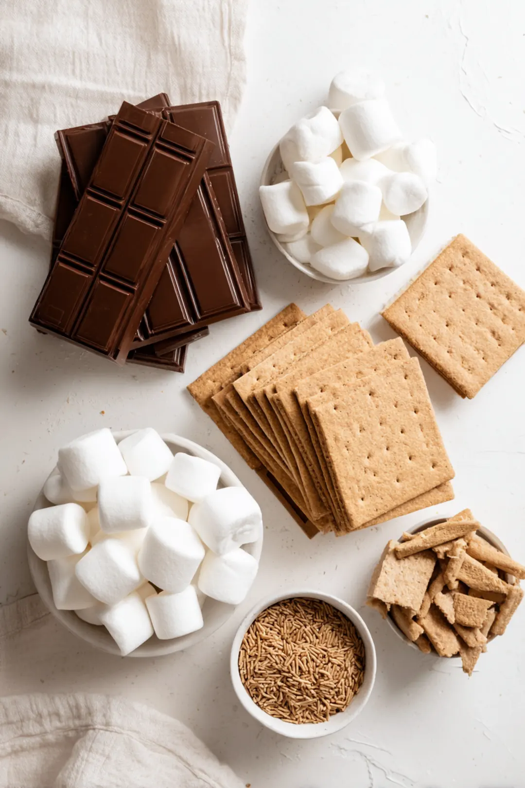 air fryer s'mores with hershey bars - ingredients