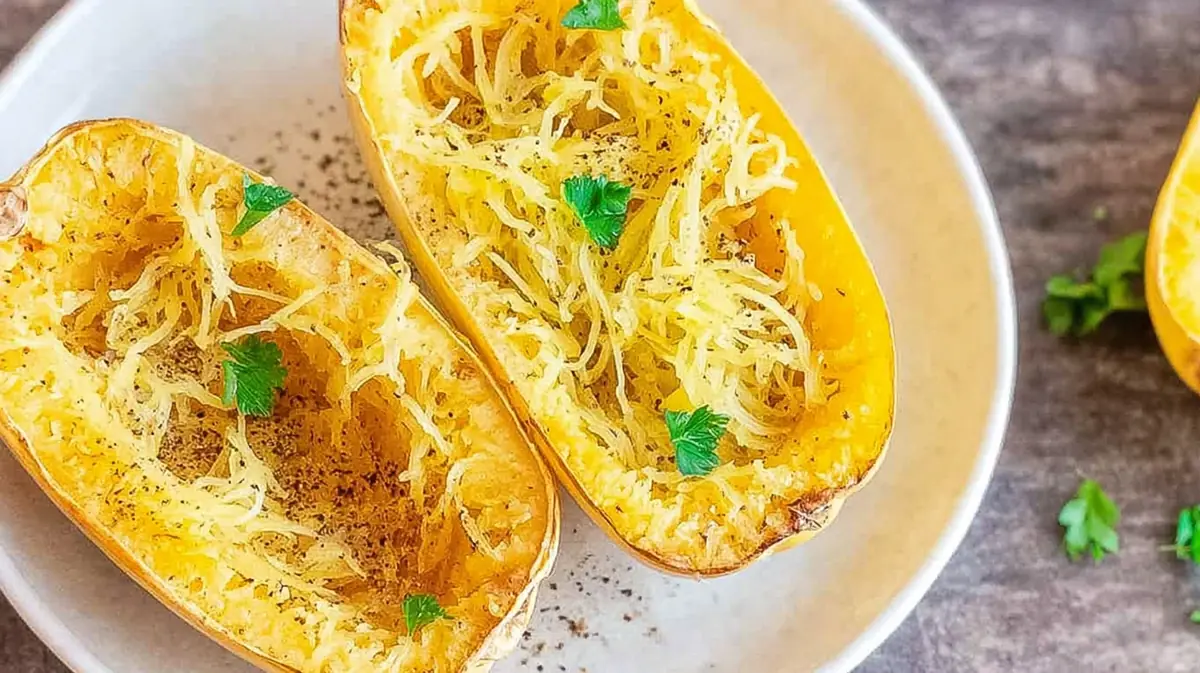 air fryer spaghetti squash halves