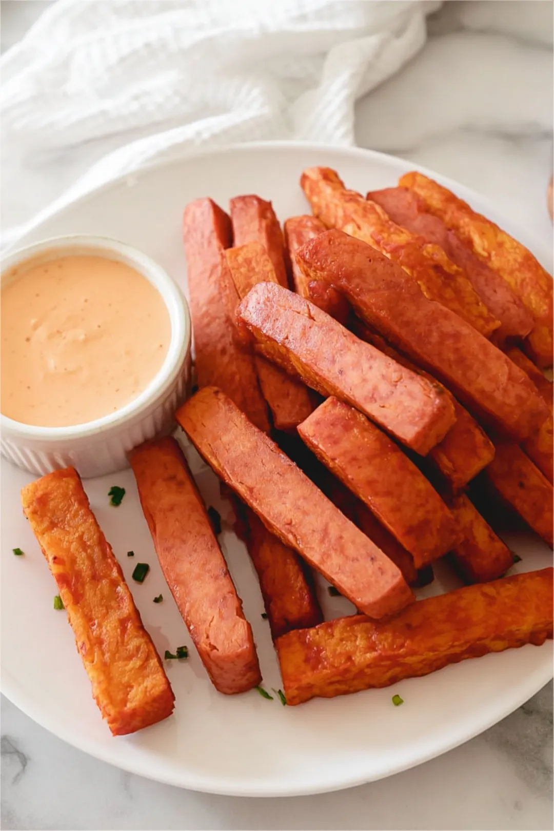air fryer spam fries crispy
