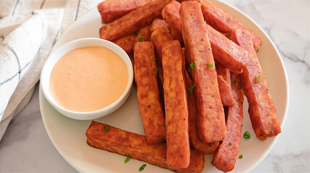 air fryer spam fries crispy