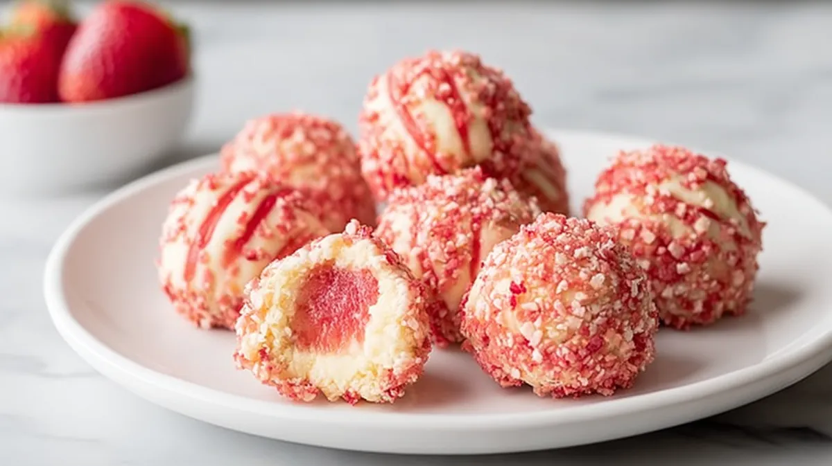 air fryer strawberry cake bites