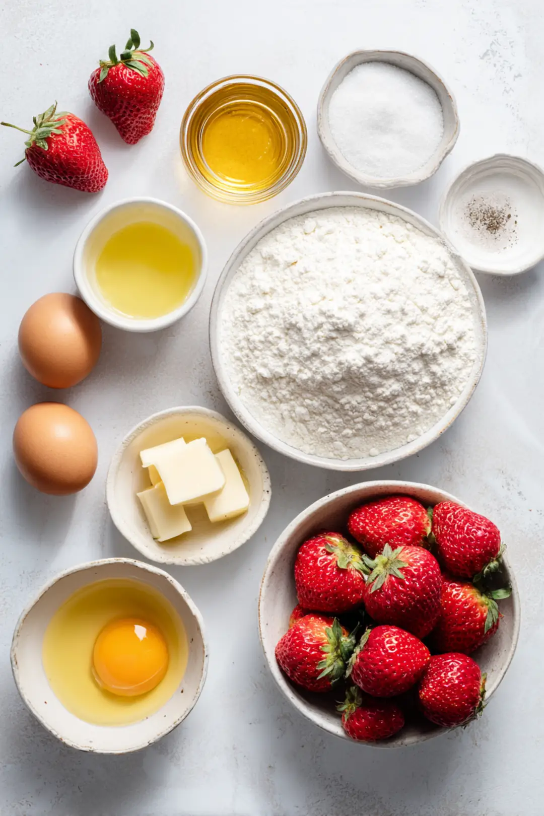 air fryer strawberry cake bites ingredients