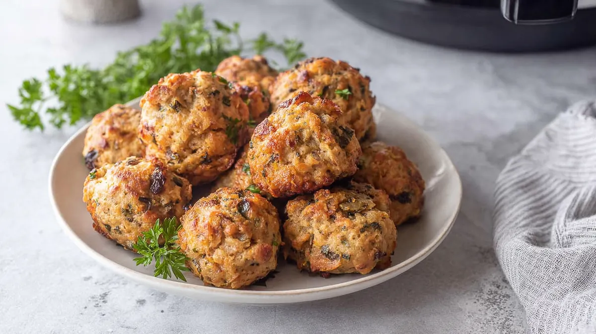 Air fryer stuffing balls for leftovers