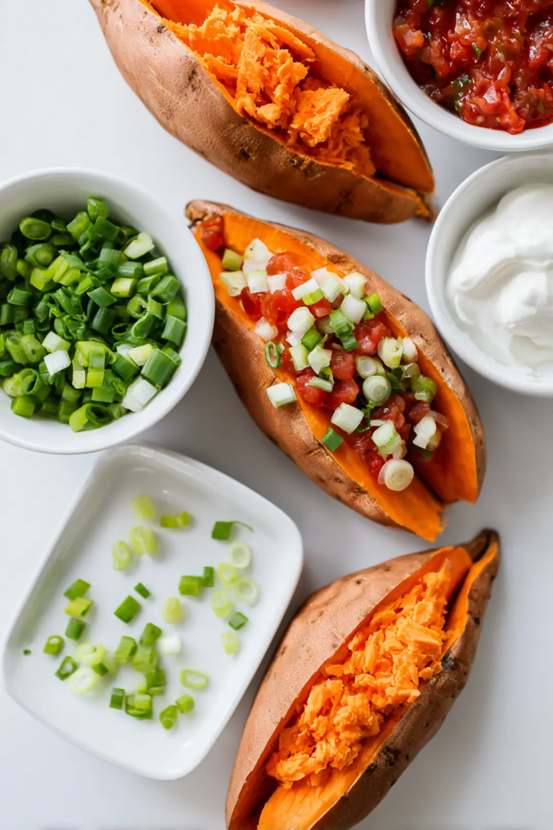 air fryer sweet potato jackets - ingredients
