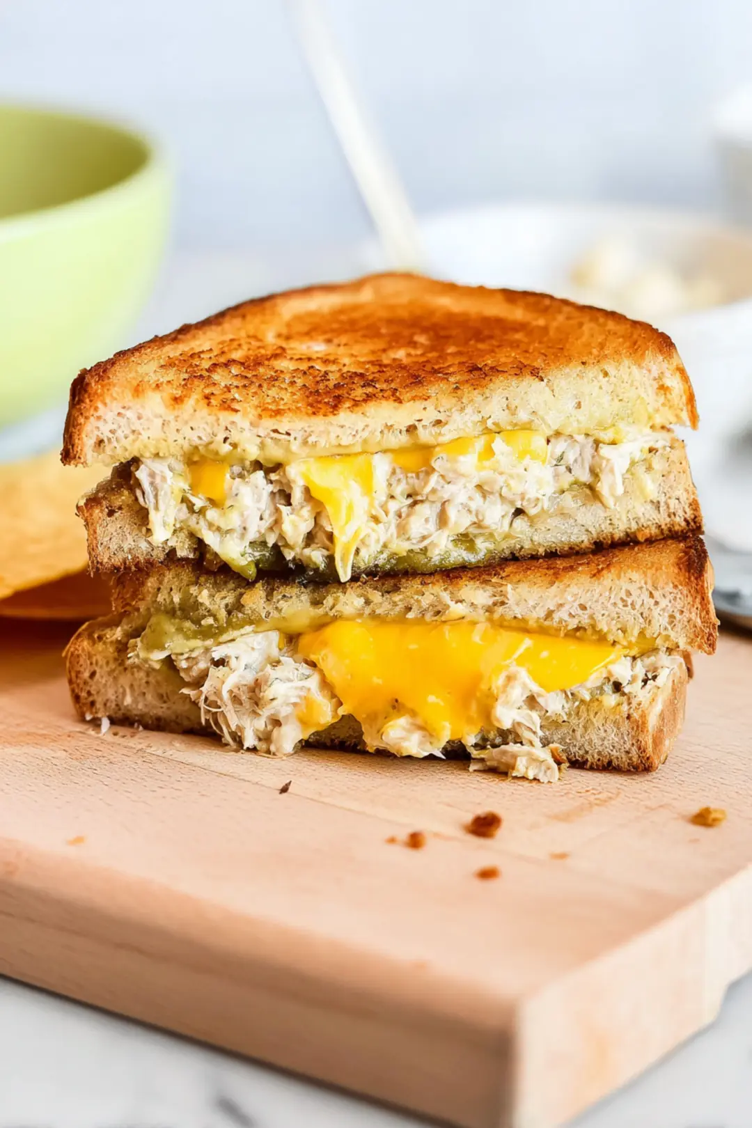 Air fryer tuna melt sandwich