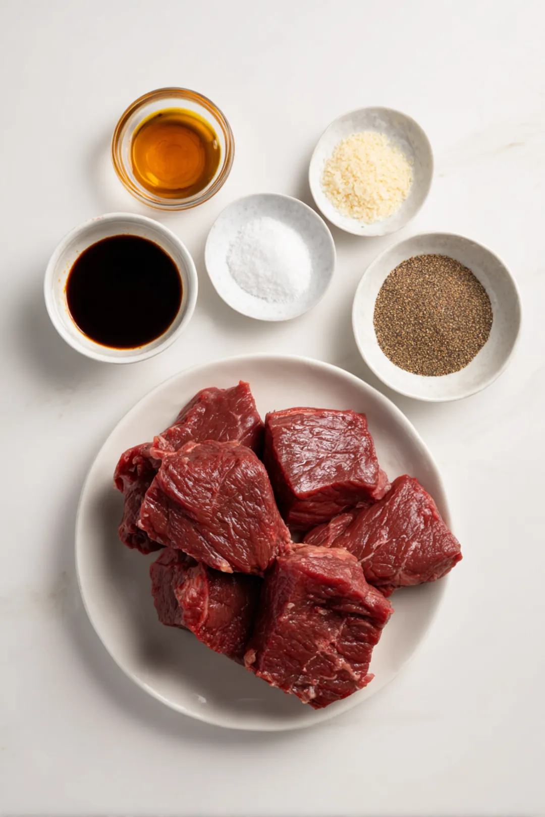 air fryer venison steaks - ingredients