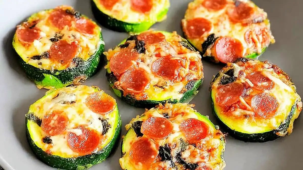 air fryer zucchini pizza bites