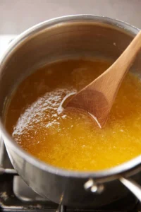 Combine pineapple juice, brown sugar, and cornstarch to make a glaze