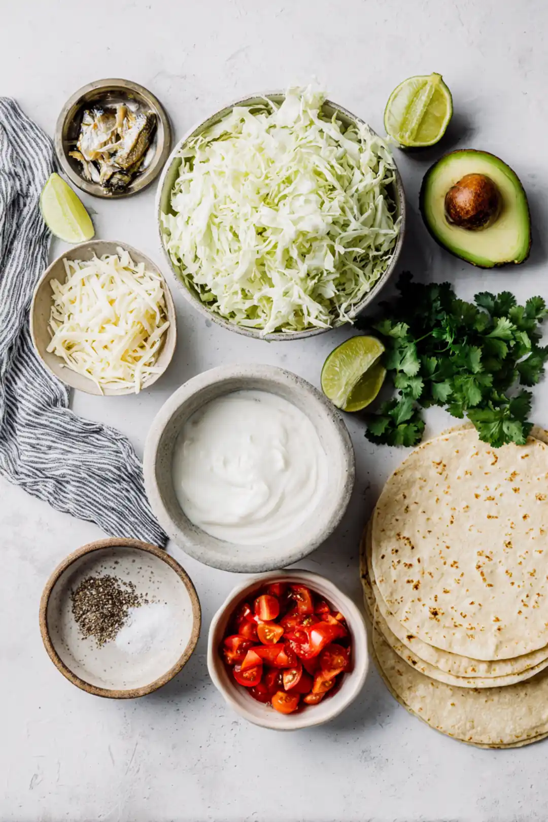 Crispy tinned fish tacos (air fryer) - ingredients