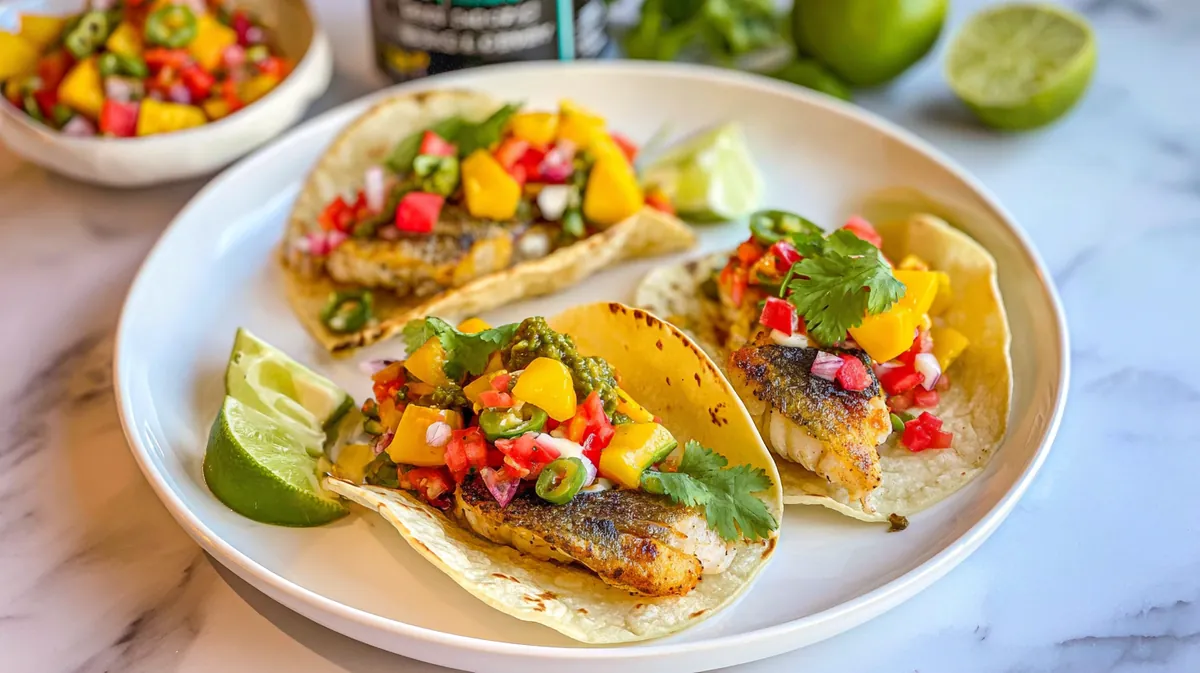Crispy tinned fish tacos made in an air fryer