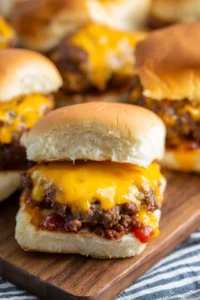 Flip the patties and add cheese until melted