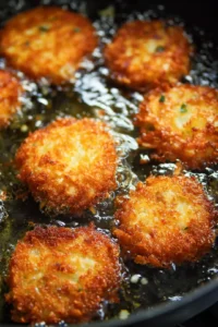 Fry the fritters until golden brown and serve hot