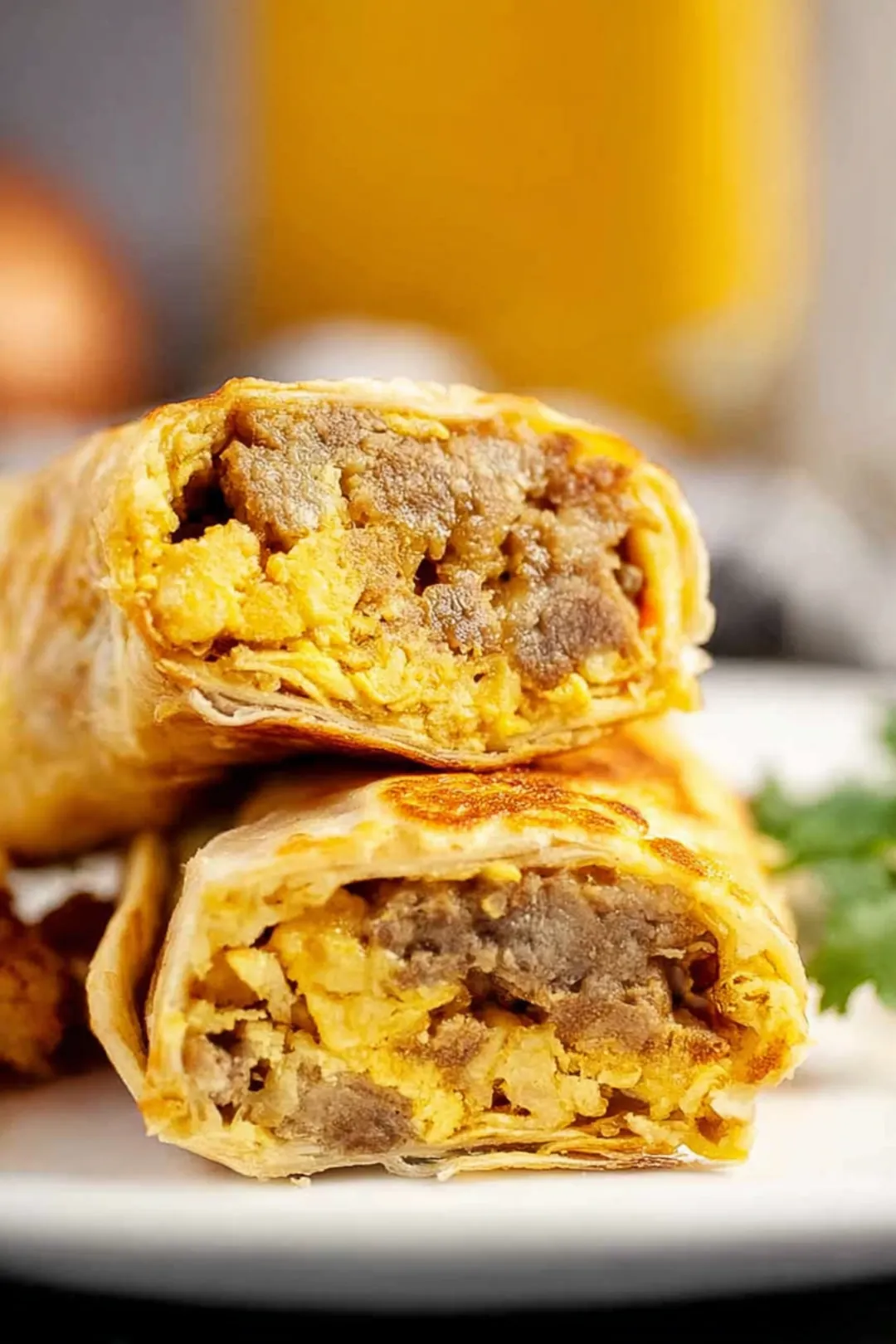 Making 5 breakfast burritos in air fryer at once