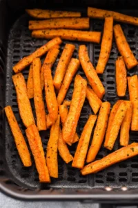 Place carrot fries in the air fryer