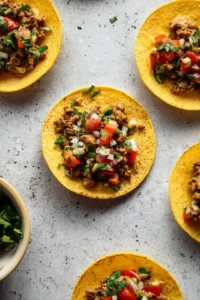 Place filled mini corn tortillas in air fryer
